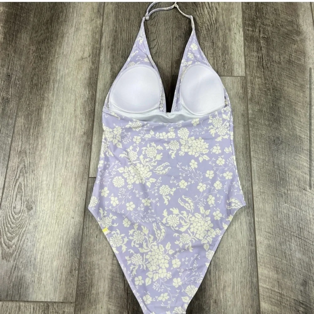 Summersalt Vintage Floral Halter Plunge One Piece Swimsuit 6 NWT - Picture 7 of 9